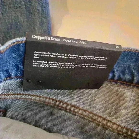 Club Monaco Cropped Fit Denim Pants - Size 33 - Picture 4 of 6